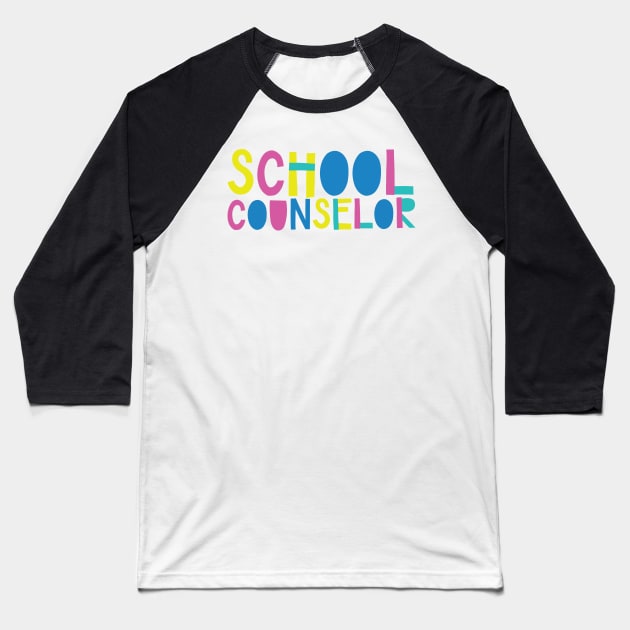 School Counselor Gift Idea Cute Back to School Baseball T-Shirt by BetterManufaktur